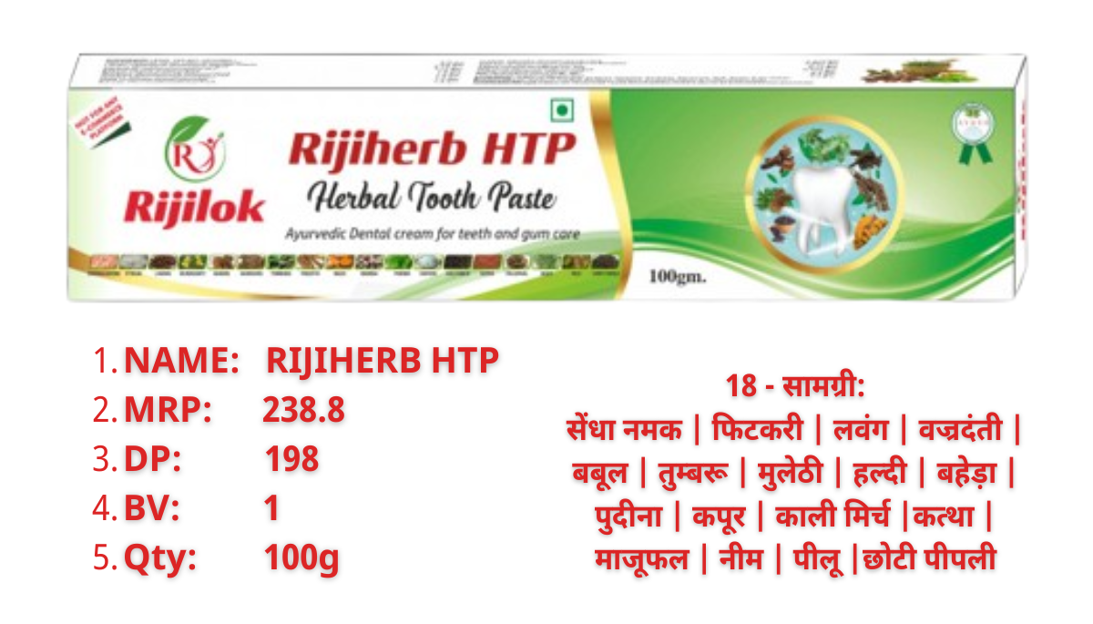 Rijiherb HTP Toothpaste Best 20 Benefits In Hindi